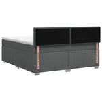 Boxspring ágy matraccal Sötétszürke 180 x 200 cm Szövet 8