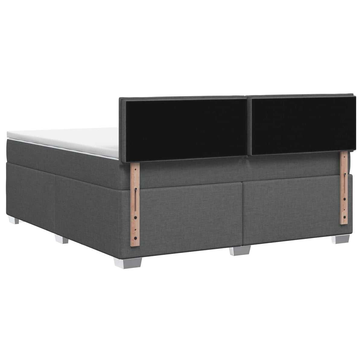 Boxspring ágy matraccal Sötétszürke 180 x 200 cm Szövet 8