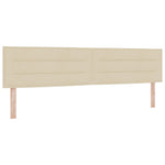 Boxspring ágy matraccal Krémszínű 200 x 200 cm Szövet 4