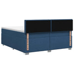 Boxspring ágy matraccal fejtámlával Kék 200 x 200 cm Szövet 8