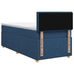 Boxspring ágy matraccal fejtámlával Kék 90 x 200 cm Szövet 8