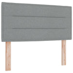 Boxspring ágy matraccal Világosszürke 100 x 200 cm Szövet 4