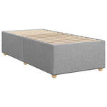 Boxspring ágy matraccal Világosszürke 100 x 200 cm Szövet 5