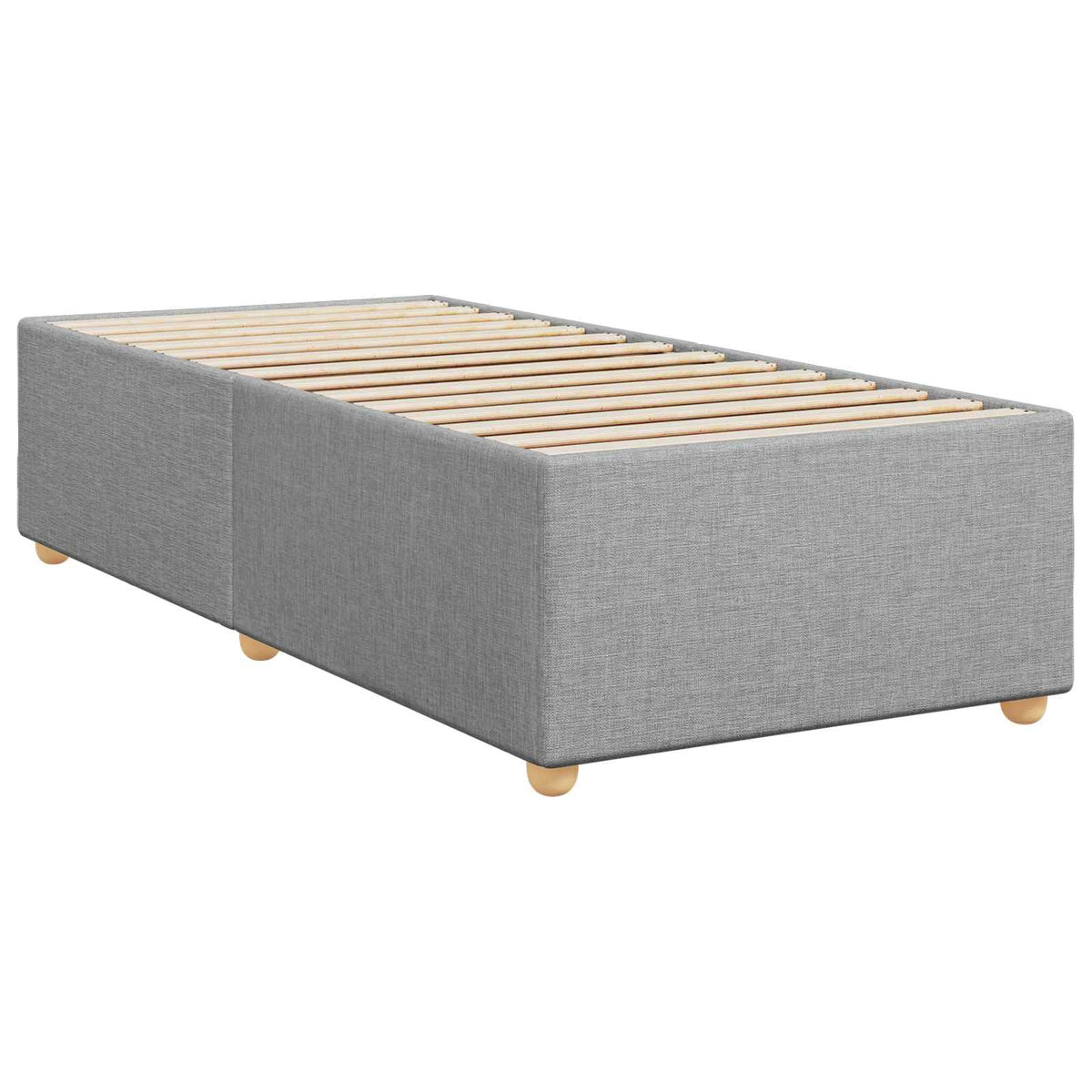 Boxspring ágy matraccal Világosszürke 100 x 200 cm Szövet 5