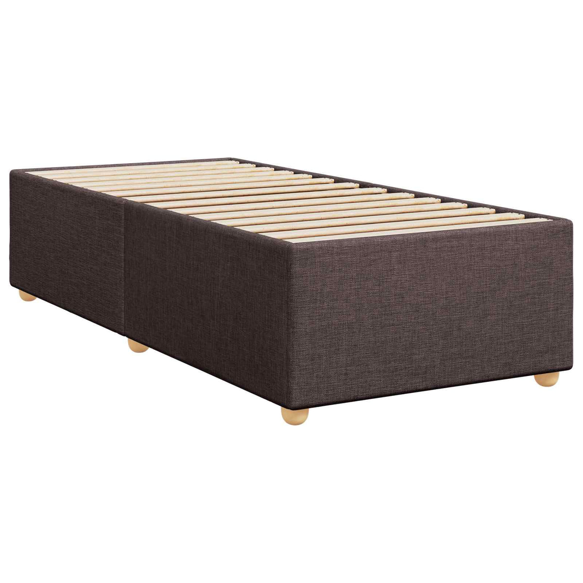 Boxspring ágy matraccal Sötét Barna 100 x 200 cm Szövet 5