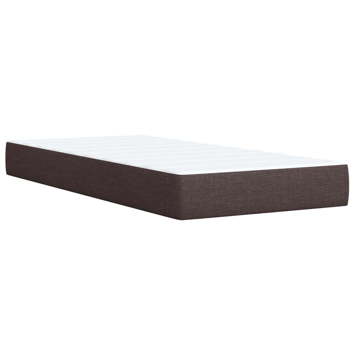 Boxspring ágy matraccal Sötét Barna 100 x 200 cm Szövet 6