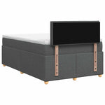 Boxspring ágy matraccal Sötétszürke 120 x 190 cm Szövet 8