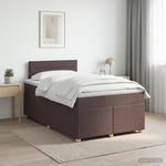 Boxspring ágy matraccal Sötét Barna 120 x 190 cm Szövet
