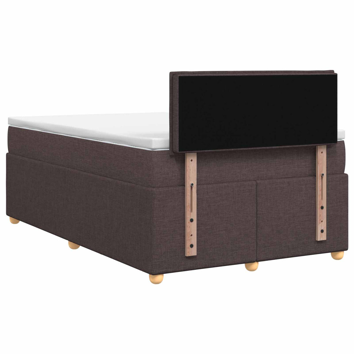 Boxspring ágy matraccal Sötét Barna 120 x 190 cm Szövet 8