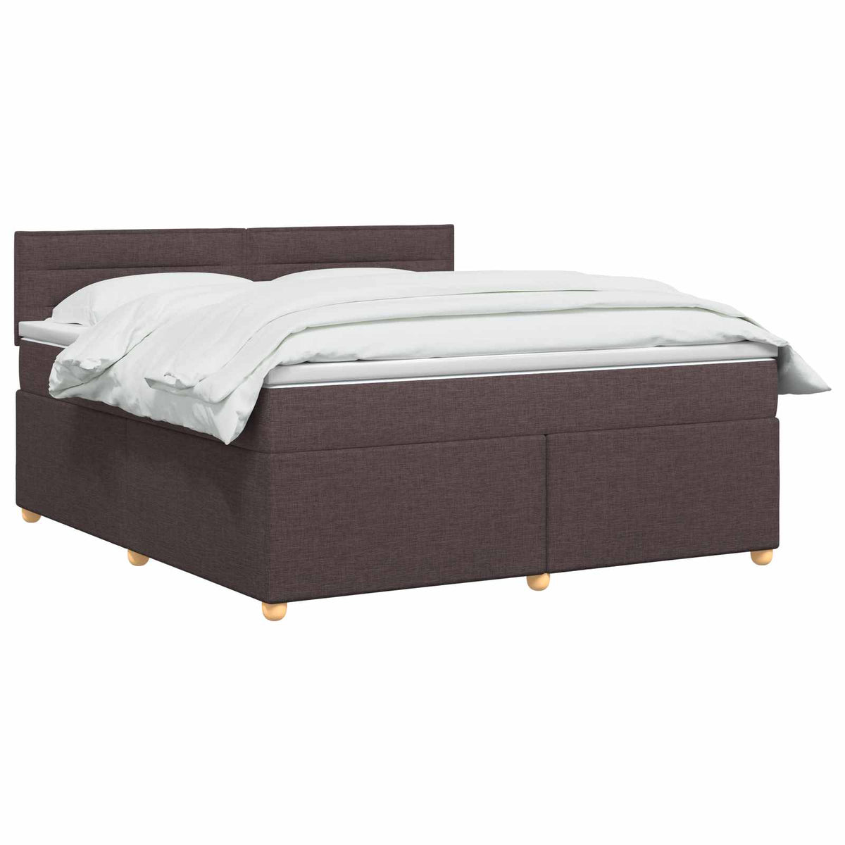Boxspring ágy matraccal Sötét Barna 160 x 200 cm Szövet 3