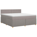 Boxspring ágy matraccal Tópszínű 160 x 200 cm Szövet 2