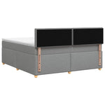 Boxspring ágy matraccal Világosszürke 180 x 200 cm Szövet 8