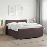 Boxspring ágy matraccal Sötét Barna 160 x 200 cm Szövet