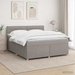 Boxspring ágy matraccal Tópszínű 160 x 200 cm Szövet