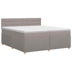 Boxspring ágy matraccal Tópszínű 200 x 200 cm Szövet 2