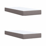 Boxspring ágy matraccal Tópszínű 200 x 200 cm Szövet 6