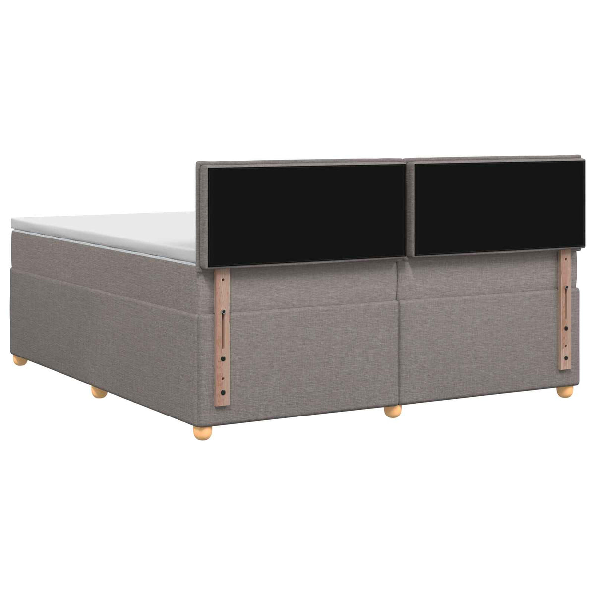 Boxspring ágy matraccal Tópszínű 200 x 200 cm Szövet 8
