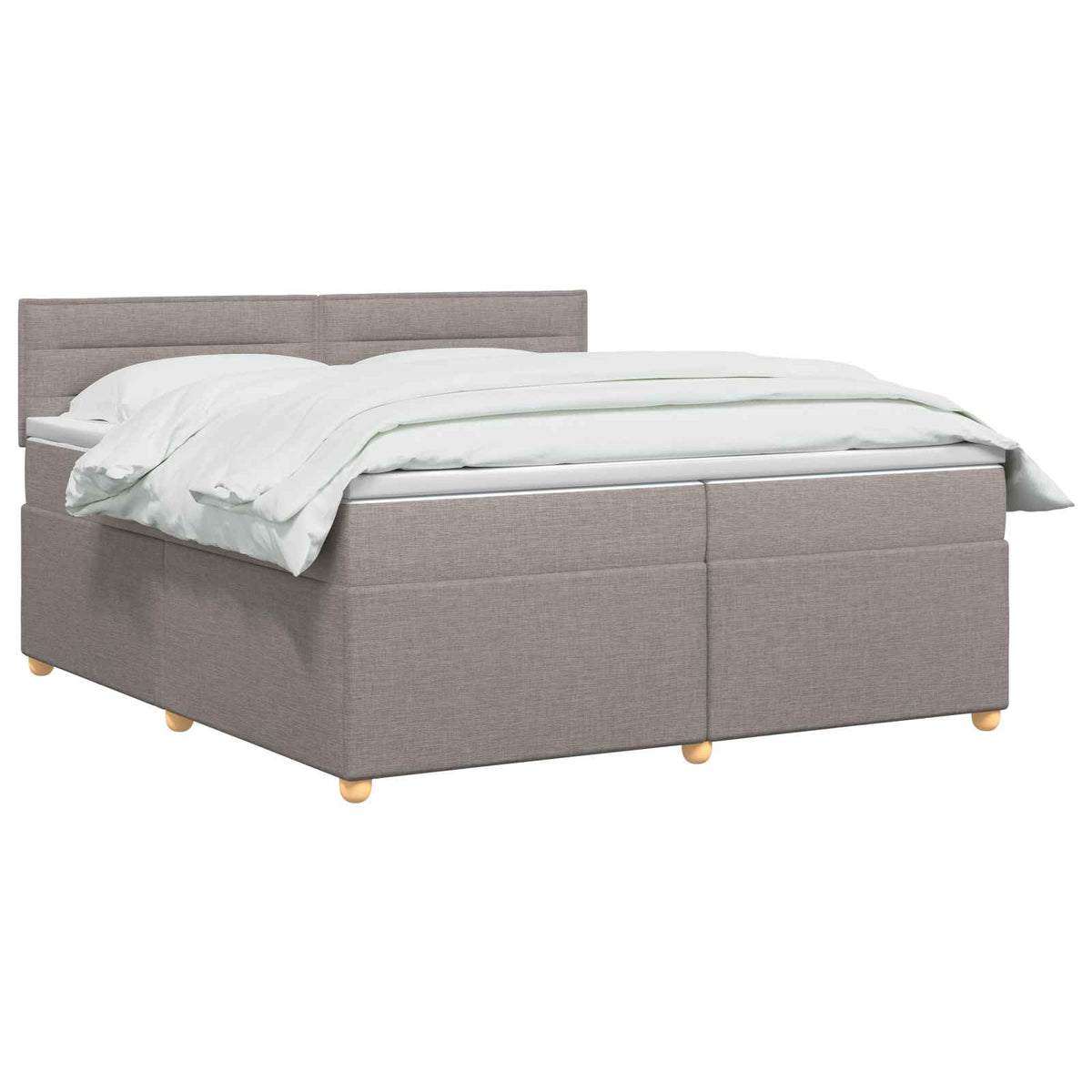 Boxspring ágy matraccal Tópszínű 200 x 200 cm Szövet 3