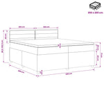 Boxspring ágy matraccal Tópszínű 200 x 200 cm Szövet 11
