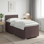 Boxspring ágy matraccal Sötét Barna 100 x 200 cm Szövet