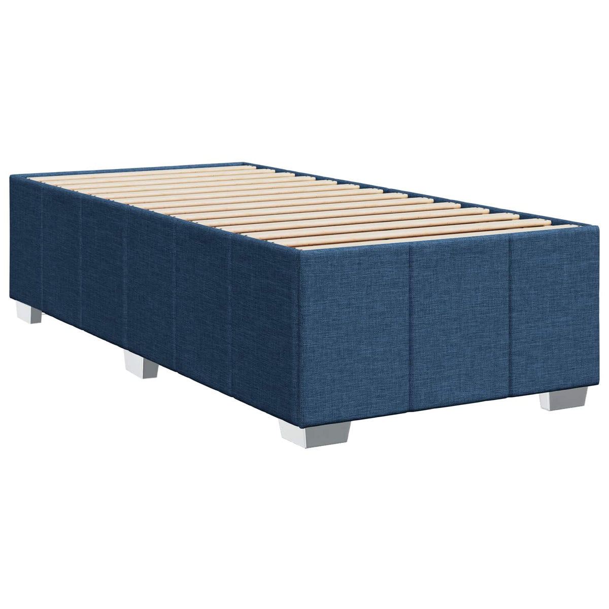 Boxspring ágy matraccal fejtámlával Kék 90 x 200 cm Szövet 5