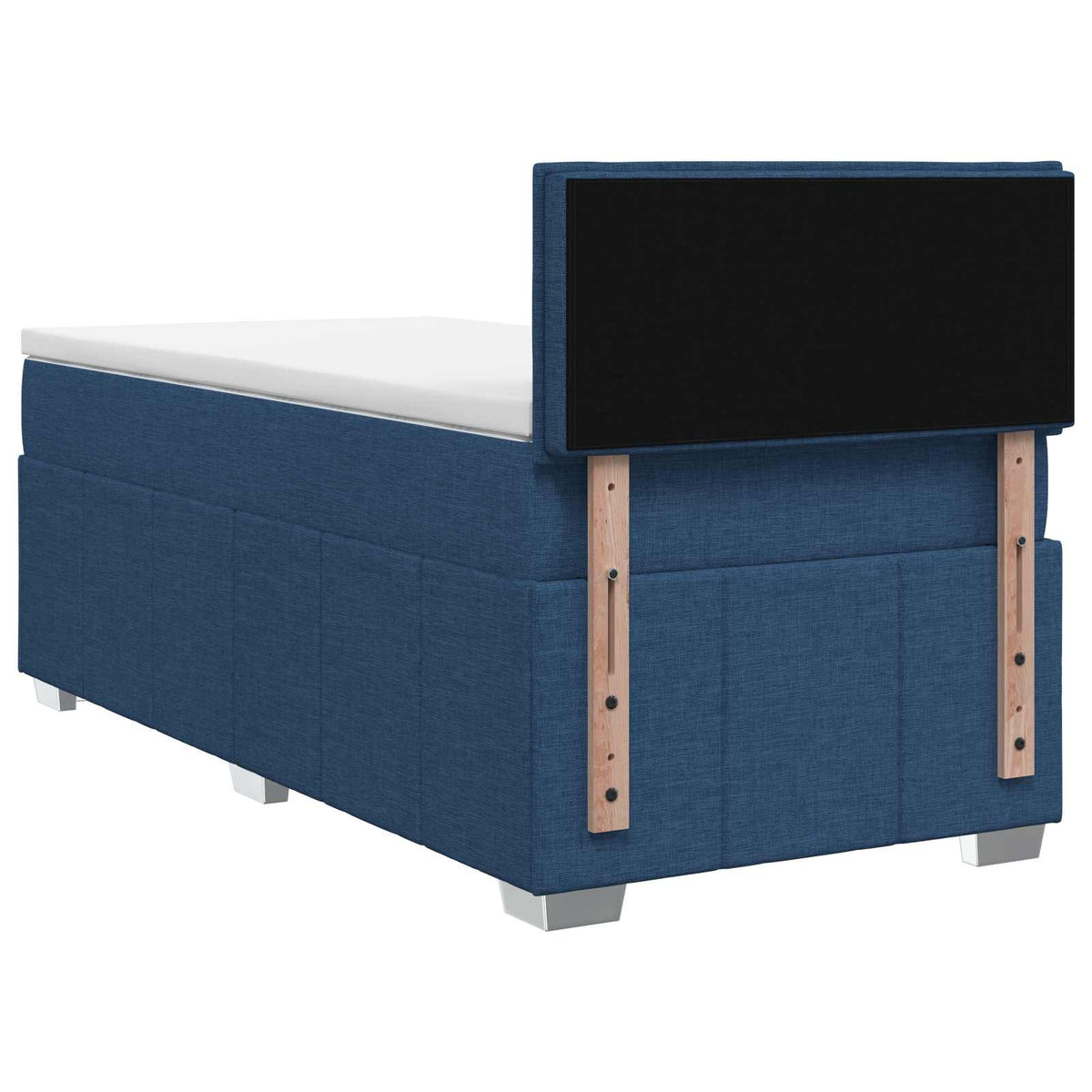 Boxspring ágy matraccal fejtámlával Kék 90 x 200 cm Szövet 8