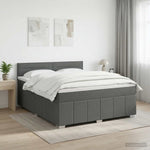 Boxspring ágy matraccal Sötétszürke 180 x 200 cm Szövet