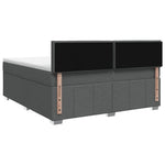 Boxspring ágy matraccal Sötétszürke 180 x 200 cm Szövet 8