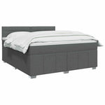 Boxspring ágy matraccal Sötétszürke 180 x 200 cm Szövet 3