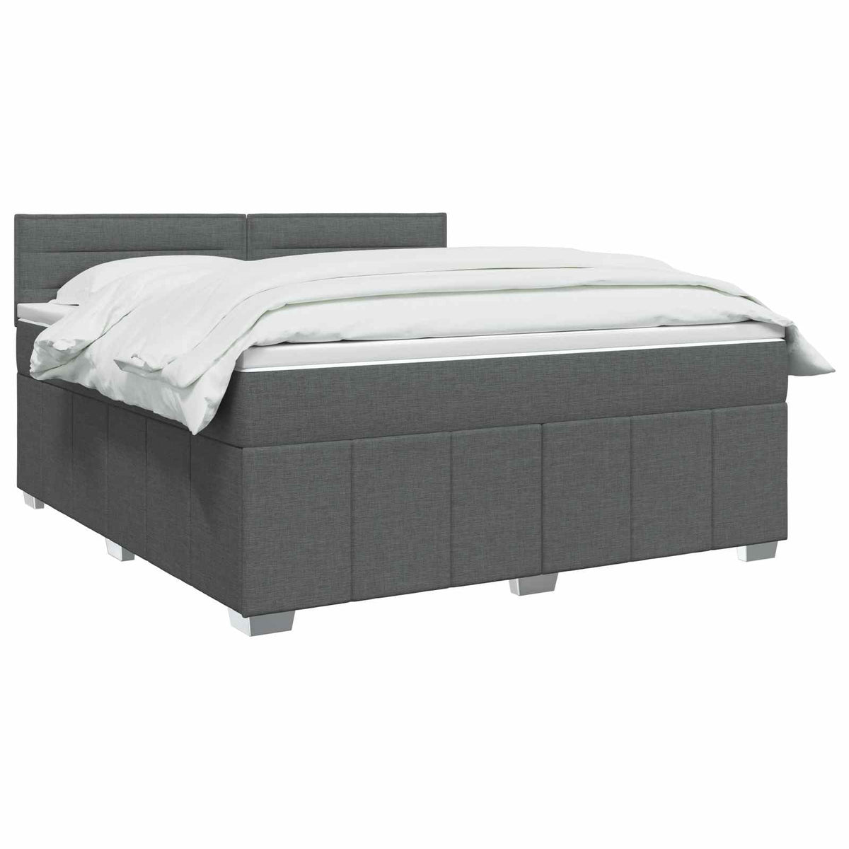 Boxspring ágy matraccal Sötétszürke 180 x 200 cm Szövet 3