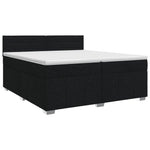 Boxspring ágy matraccal fejtámlával Fekete 200 x 200 cm Szövet 2