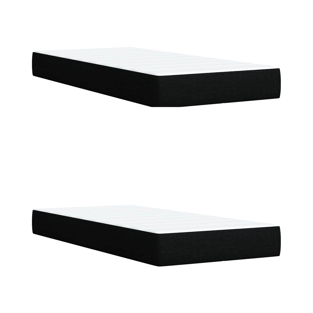 Boxspring ágy matraccal fejtámlával Fekete 200 x 200 cm Szövet 6