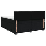 Boxspring ágy matraccal fejtámlával Fekete 200 x 200 cm Szövet 8