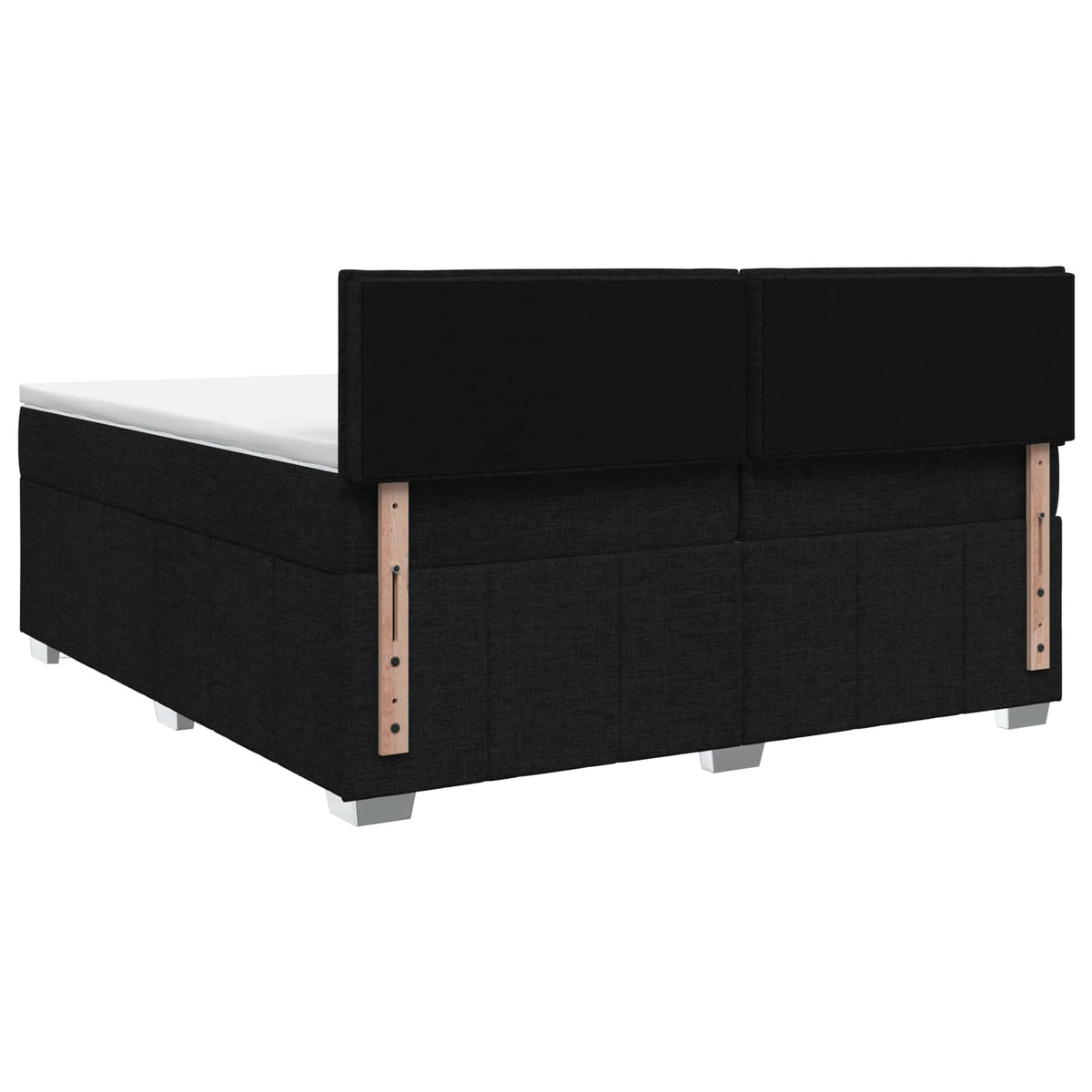 Boxspring ágy matraccal fejtámlával Fekete 200 x 200 cm Szövet 8
