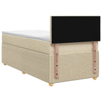 Boxspring ágy matraccal Krémszínű 90 x 200 cm Szövet 8