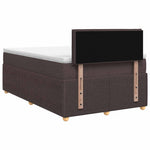 Boxspring ágy matraccal Sötét Barna 120 x 200 cm Szövet 8