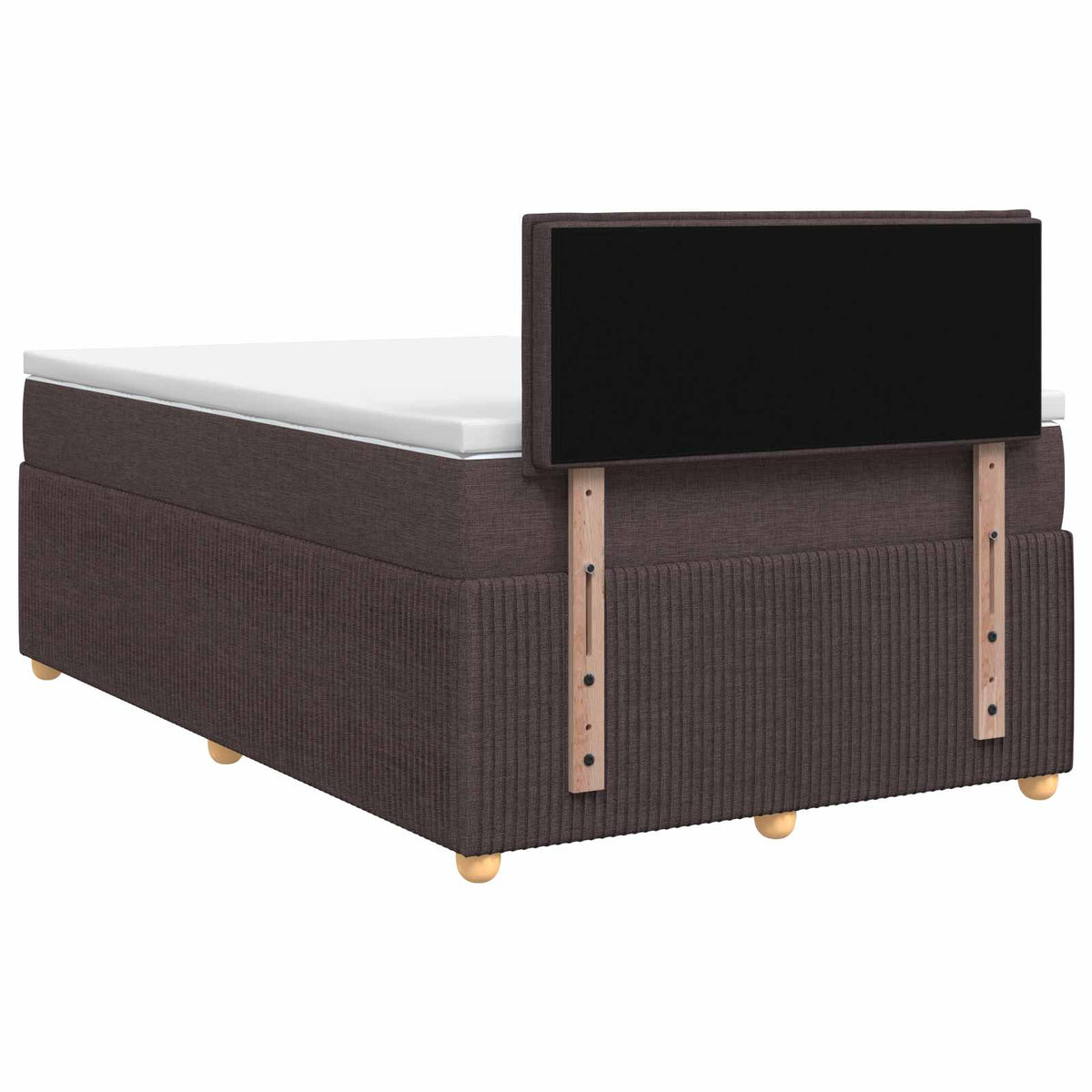 Boxspring ágy matraccal Sötét Barna 120 x 200 cm Szövet 8