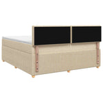 Boxspring ágy matraccal Krémszínű 160 x 200 cm Szövet 8