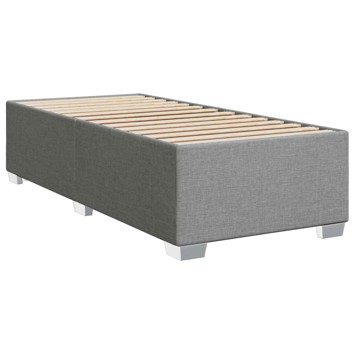 Boxspring ágy matraccal és LED-del Világosszürke 100 x 200 cm 6