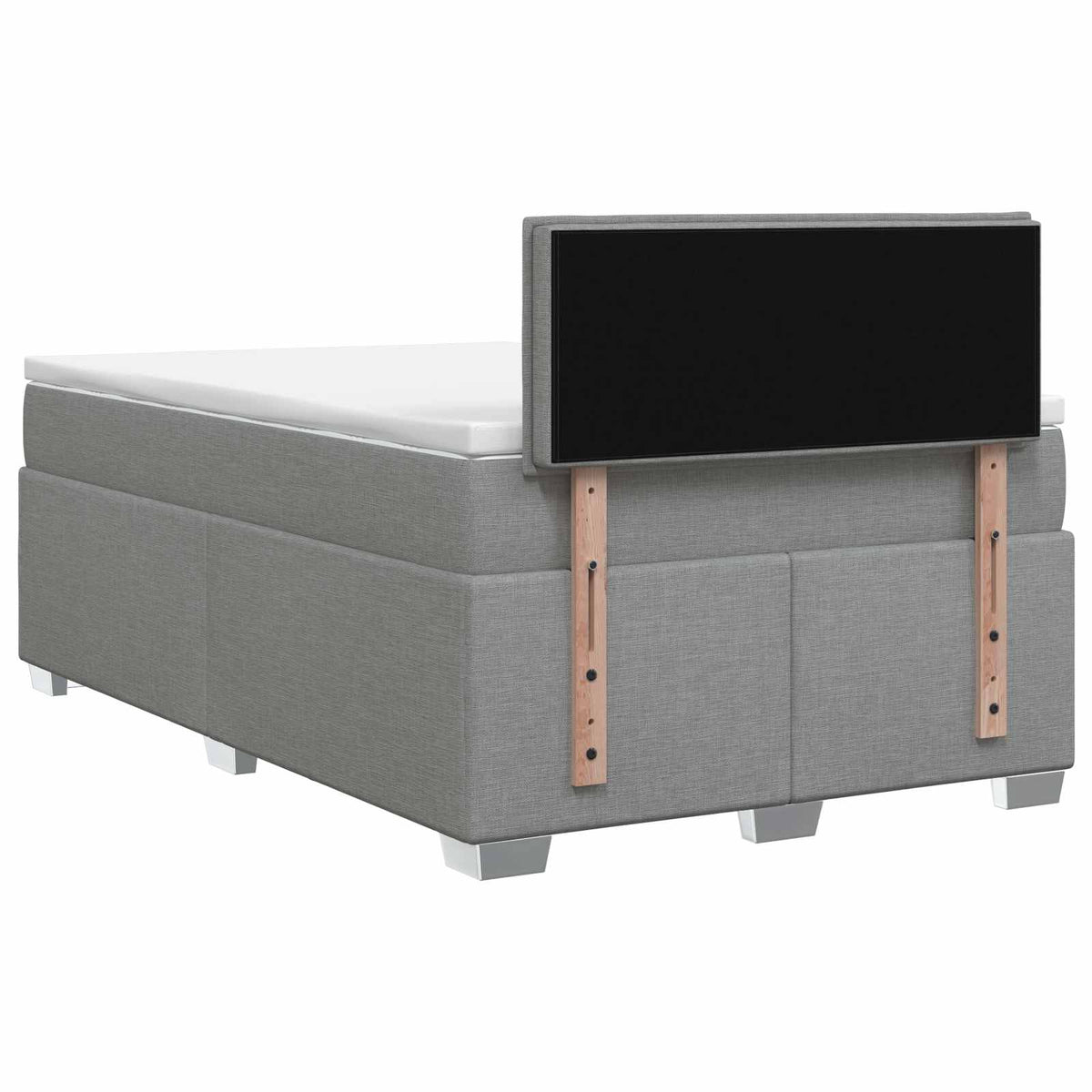 Boxspring ágy matraccal és LED-del Világosszürke 120 x 190 cm 9