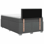Boxspring ágy matraccal és LED-del Sötétszürke 120 x 190 cm 9