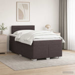Boxspring ágy matraccal és LED-del Sötét Barna 120 x 190 cm 4