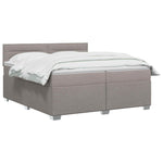 Boxspring ágy matraccal és LED-del Tópszínű 200 x 200 cm Szövet 3
