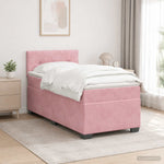 Boxspring ágy matraccal és LED-del Rózsaszín 90 x 200 cm
