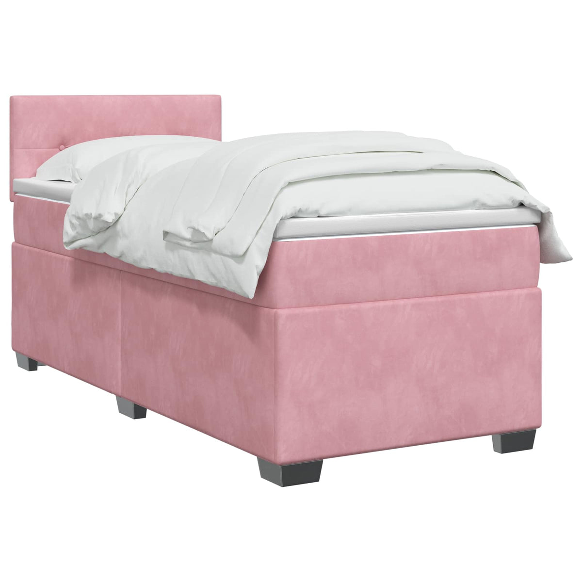 Boxspring ágy matraccal és LED-del Rózsaszín 90 x 200 cm 3