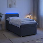 Boxspring ágy matraccal Sötétszürke 100 x 200 cm Szövet