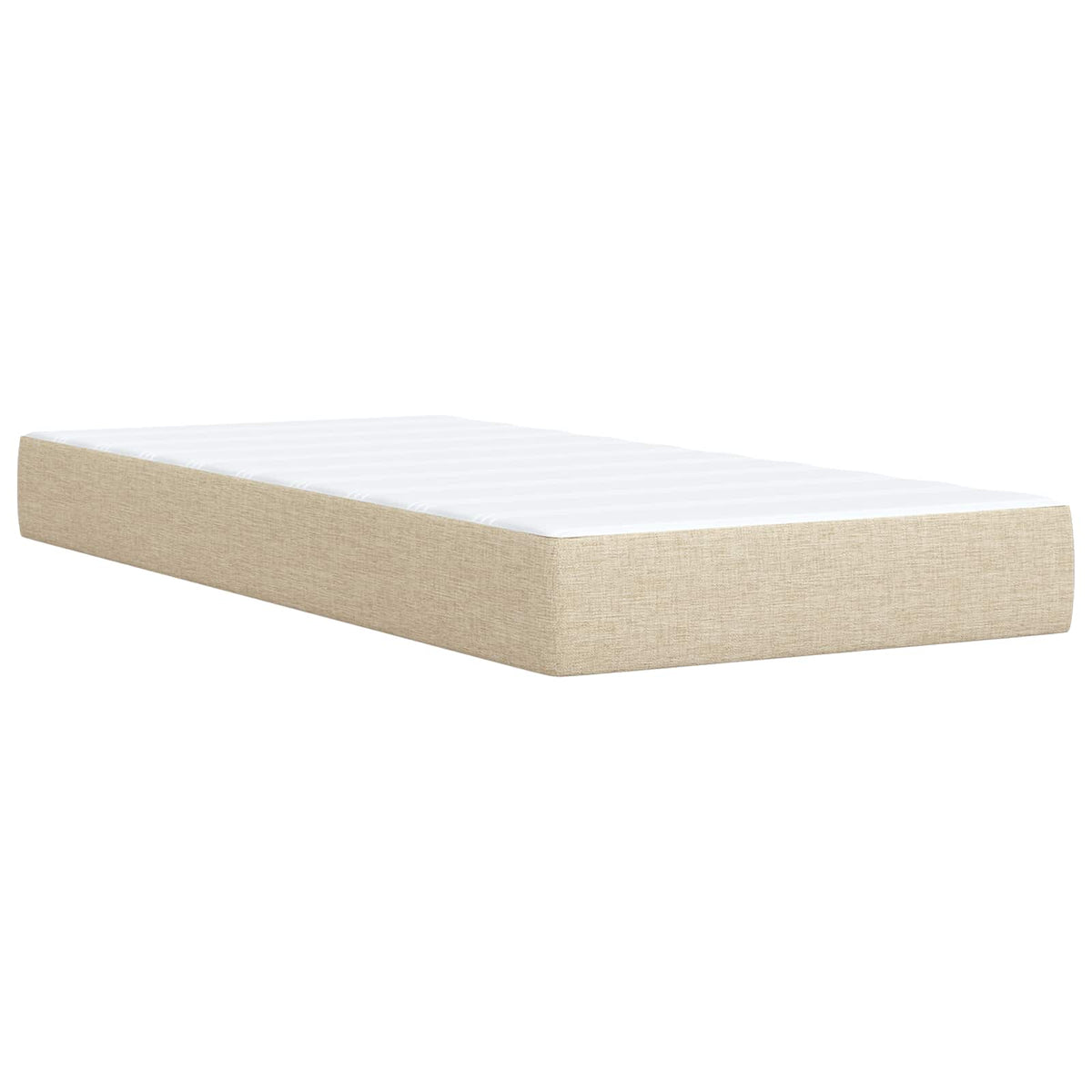 Boxspring ágy matraccal Krémszínű 90 x 200 cm Szövet 7