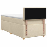 Boxspring ágy matraccal Krémszínű 90 x 200 cm Szövet 9