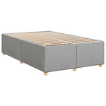 Boxspring ágy matraccal Világosszürke 120 x 190 cm Szövet 6