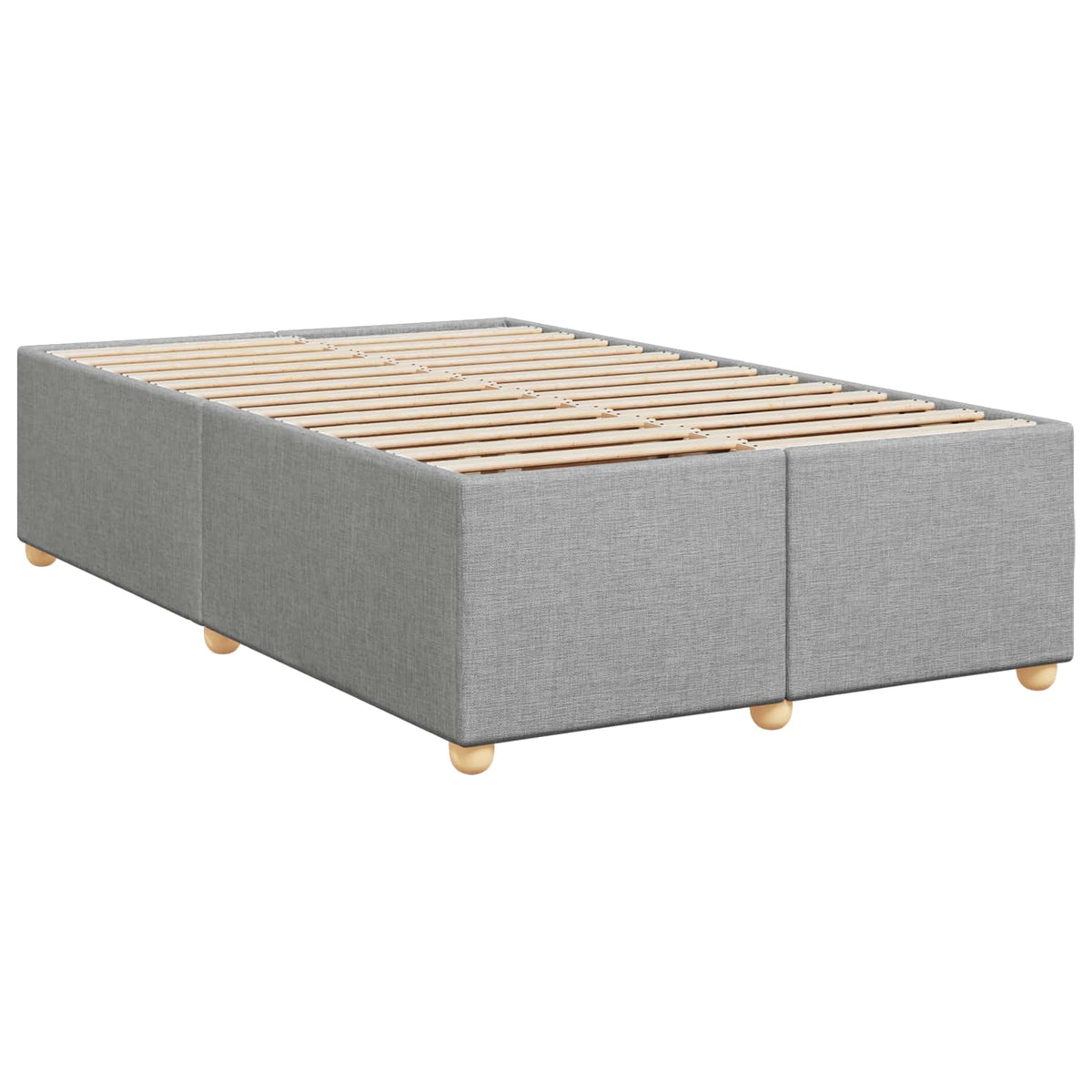 Boxspring ágy matraccal Világosszürke 120 x 190 cm Szövet 6